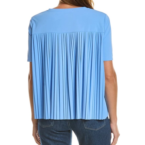 MaxMara Fatuo Pleated Top in Blue Sz Sm - Picture 2 of 11